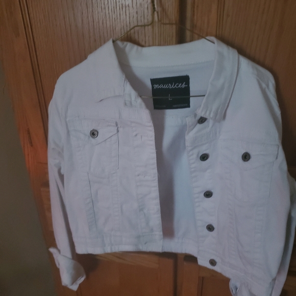 Maurices Jackets & Blazers - Size Large Maurice's white jean jacket